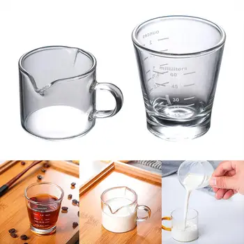 

Glass Milk Container Coffee Mug Drinkware Glass Coffee Cup Latte Cup Double Mouth Sharing Heat Resistant Glass