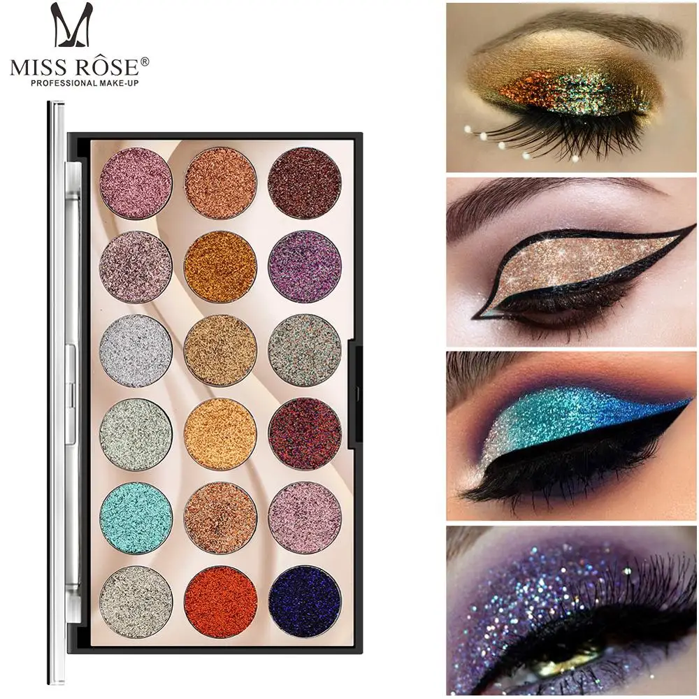 

Glitter Eyeshadow Pallete Shining Sparkle Sequins Eyebrow Eyeliner Lip Highlighter Beauty Makeup Palette Charming Cosmetic Tool