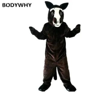 

2019 Hot New Cosplay Adults Brown Horse Mascot Costume Fursuit Animal Cosplay Animal Dress Birthday Gifts