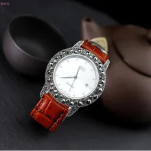 Тайское Серебро S925 Стерлинговое серебро ювелирные изделия изысканное ремесло пара Аксессуары Часы мужские и женские браслеты для мужчин и женщин