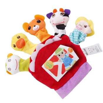 

Hot Children Animal Cartoon Hand Puppets Finger Puppets For Kids Baby Animals Gloves Dolls Toys Bedtime Stories Fantoche