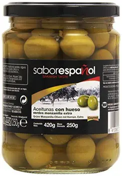 

Gourmet SaborEspañol - Aceitunas con hueso - verdes manzanilla extra - 250 g