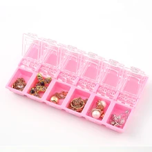 Действие роль ofing получает коробка прозрачный цвет 12 чехол для дизайна ногтей украшения Стразы для ногтей ювелирный Чехол Коробка для дизайна ногтей набор для ногтей