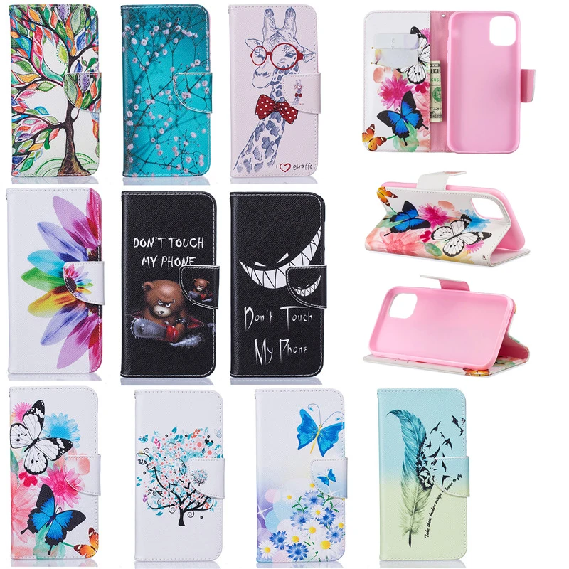 

Book Flip PU Leather Case For iPhone 11 Pro Case Wallet Stand Cover For iPhone 11 Pro Max XR X XS Max 6 7 8 Plus 5 5S SE Coque