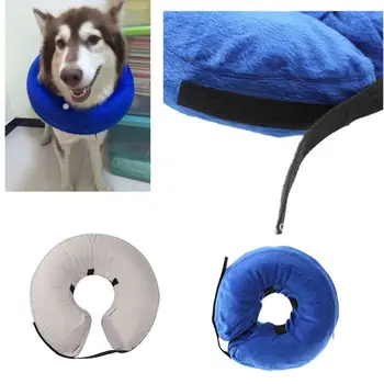 

Protective Inflatable Dog Cat Collar Recovery Cone Soft Plush for Pet Anti-Bite