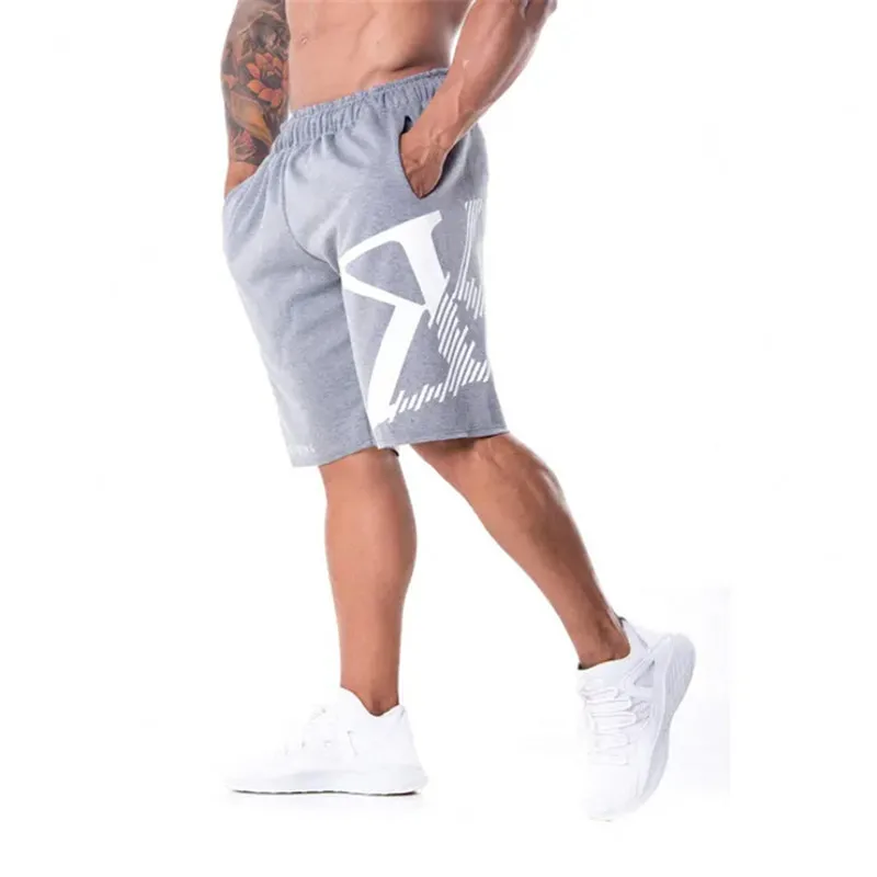 Свободные мужские шорты для фитнеса Брендовые мужские спортивные штаны бегущие модные Бодибилдинг спортивная одежда мужские шорты
