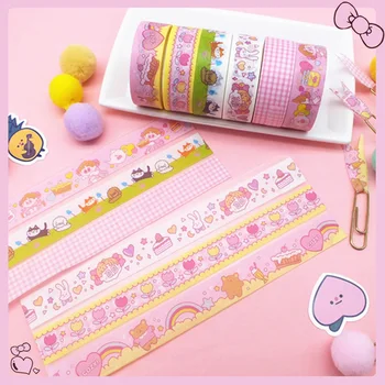 

1Pc Kawaii Adhesive Tape Cute Cartoon Washi Tape Decor Masking Tapes For Kids Scrapbooking DIY Supplies Stationery