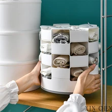 Lagerung Rack-Home Kleidung Rotierenden Lagerung Box für Unterwäsche Bh Socken Panty Stapelbar Fach Box Organizer Höschen Socke