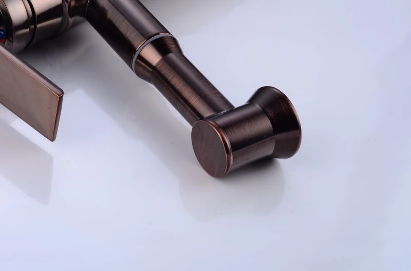 ORB коричневые смесители для раковины выдвижные Смесители для ванной комнаты на бортике с одной ручкой смесители
