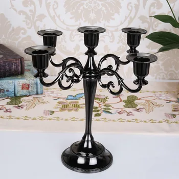 

Metal Candle Holders Table Candlestick Bronze/Silver/Gold Arms Stand Home Decoration Pillar For Wedding Candelabra