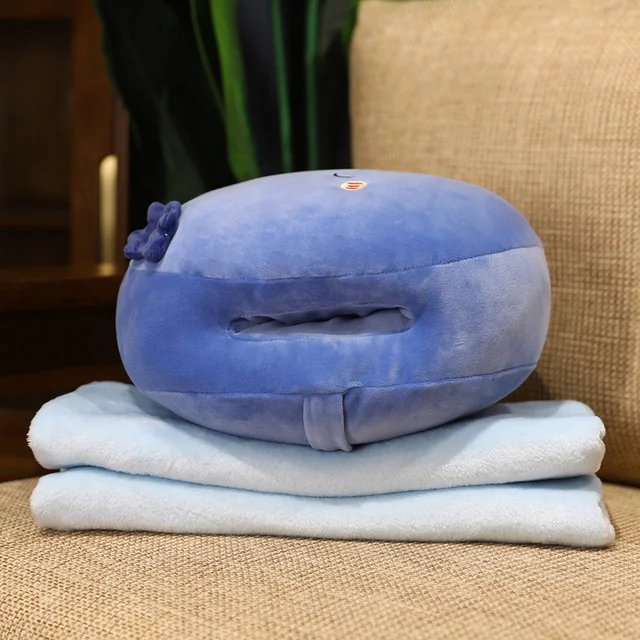 38cm Nice Cartoon Peach Orange Blueberry Plush Toys Stuffed Soft Blanket Lovely Fruit Pillow Doll For Kids Girls Birthday Gifts 5