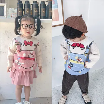 

Tonytaobaby Autumn and Winter Clothes New Kids Cartoon Cotton Knitted Sweaters Baby Sweater