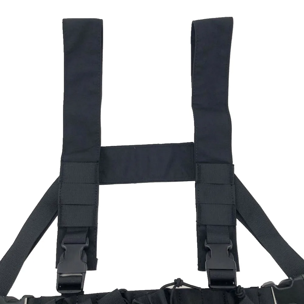 Outdoor Hunting Vest Tactical MOLLE Triple Open-Top Mag Pouch FAST AK AR M4 FAMAS Mag Pouch With shaped Suspender Shoulder Strap