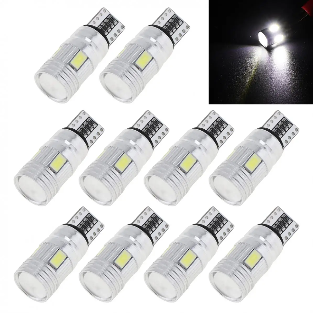10 шт. T10 501 194 W5W 5630 светодиодный SMD автомобильный HID Canbus безошибочный клиновидный