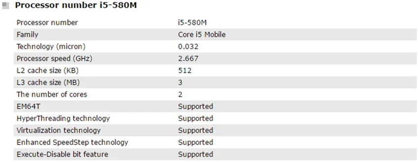 I5 580M参