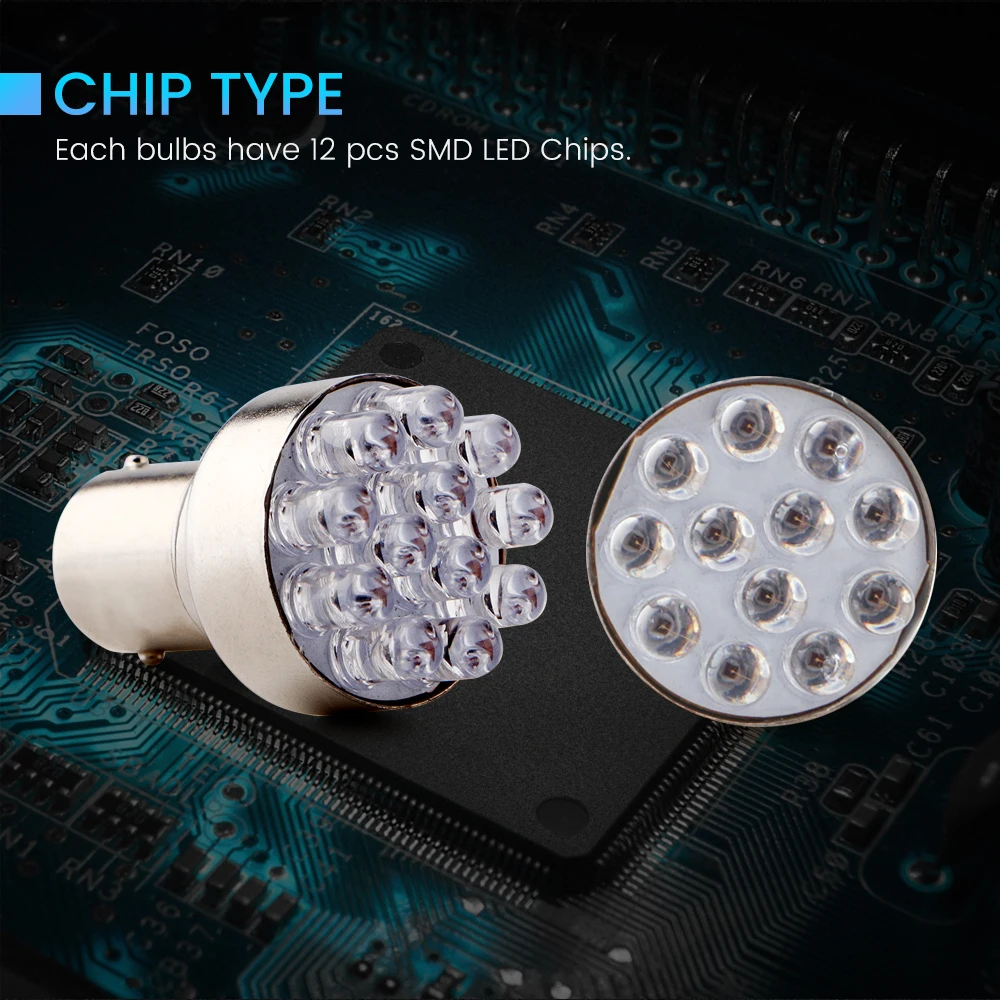 YM E-Bright 100 шт. Автомобильный светодиодный свет 1156 BA15S P21W 1157 BAY15D P21/5 Вт 12 SMD поворотные задние авто лампы Белый Янтарный синий красный зеленый