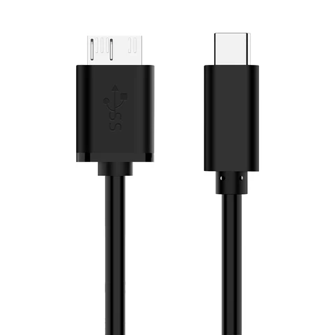 Type-C to USB-B Cable Micro USB Male To Male Connector Charging USB3.0 Data Cable for Computer Hard Drive Smartphone PC
