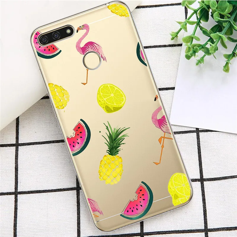 Фламинго роскошный для huawei Y5 Y6 II Prime Nova 2 3 4 3i Plus чехол для телефона Etui funda etui capinha capa CUTE