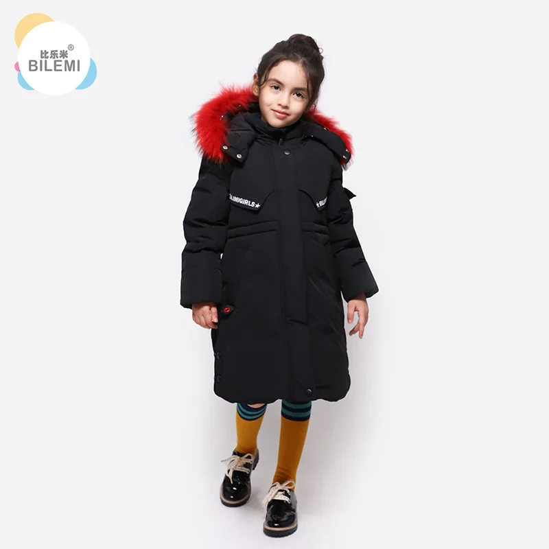 

Bilemi waterproof long padded black sale girls parka coat