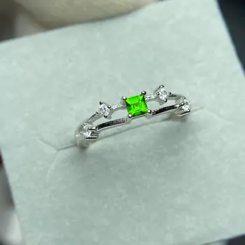 

Russian diopside ring bijoux femme fashion jewelry charms tous joyeria mujer accesories luxury jewelry natural