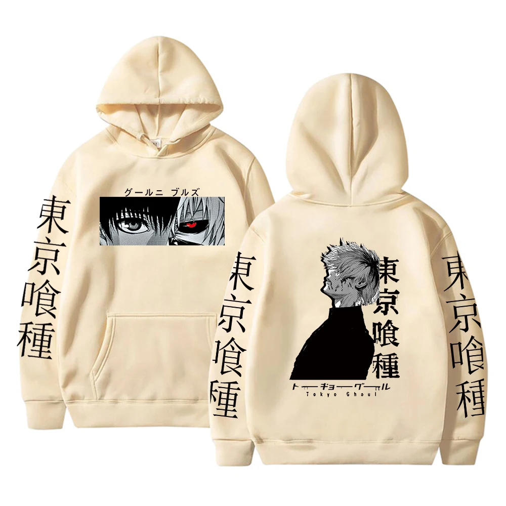 Tokyo Ghoul Anime Hoodie Pullovers Sweatshirts Ken Kaneki Graphic Printed Tops Casual Hip Hop Streetwear