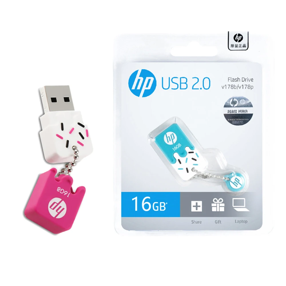 HP Mini cartoon cute flash disk mini usb 2.0 pendrive 16GB 32GB 64GB Stick USB Flash Drive kawaii memory flashdrive for girls