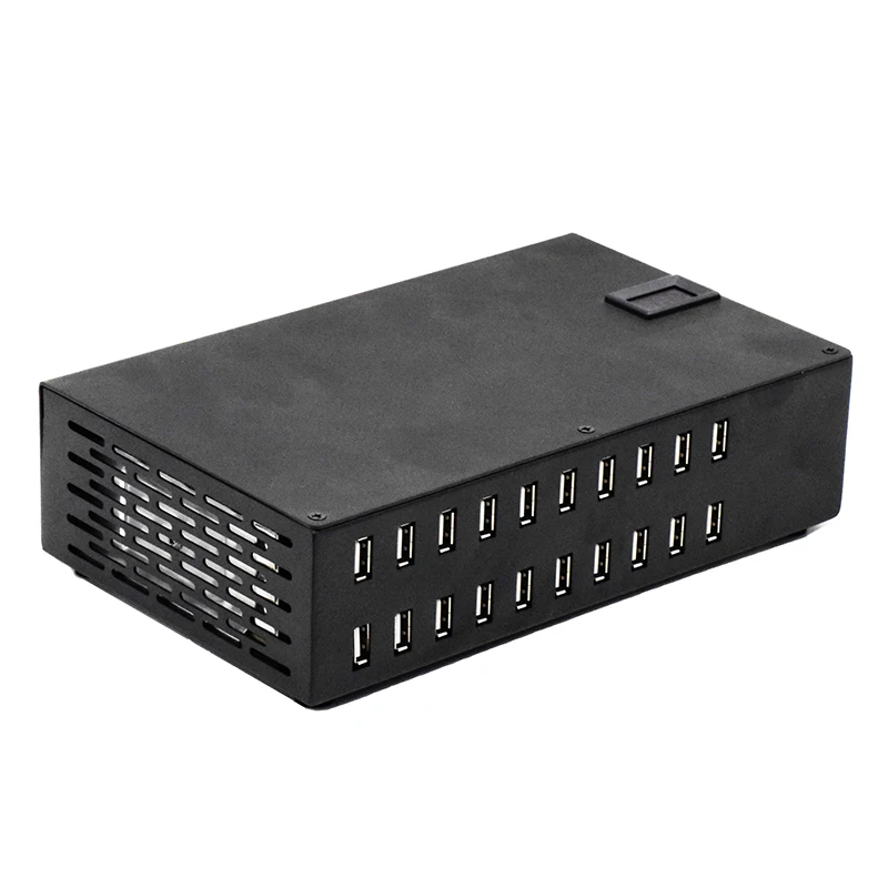Зарядка через USB станция 20 Порты 200W Несколько Зарядное устройство для отеля школы