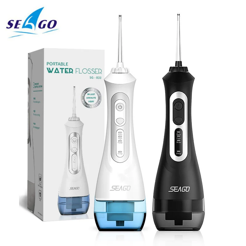 Seago Elektrische Monddouche Voor Volwassenen Dental Clean 3 Modes Opladen Draadloze Water Flosser 200Ml Tank Waterdicht|Monddouche| -