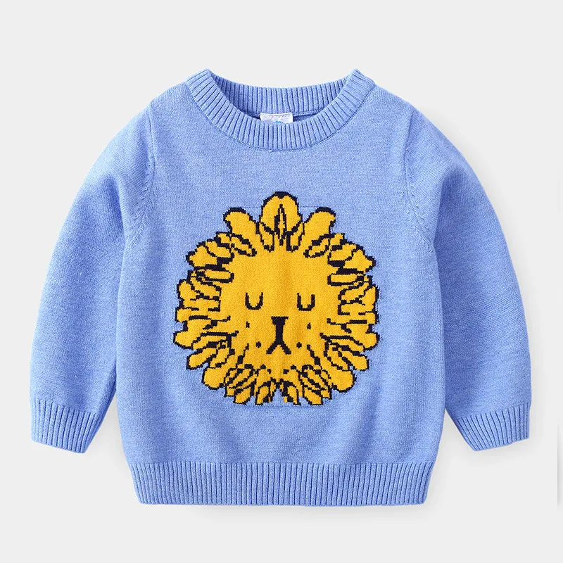 Fashion Baby Animal Sweaters Autumn Winter Hot-sale Kids Boys' Children's Round-collar Knitted Sweaters Children's Clothing
