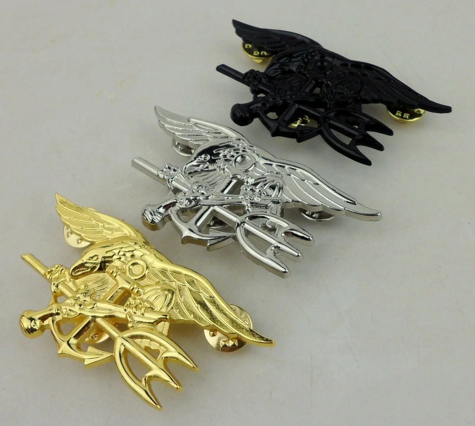 ピンバッジ Skull Bones US Navy SEALS Special Warfare SEAL Team Trident Insignia 