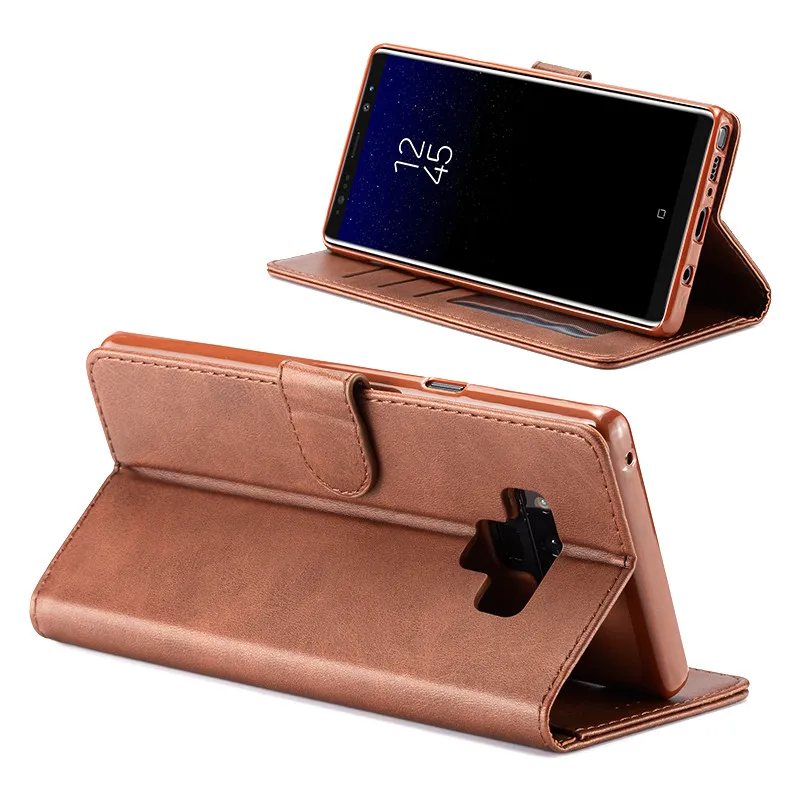 Кожаный чехол книжка с магнитной застежкой для Samsung Galaxy Note 10 Plus 9 8 S20 S10 S9 S8 A21 A51 A71 A50