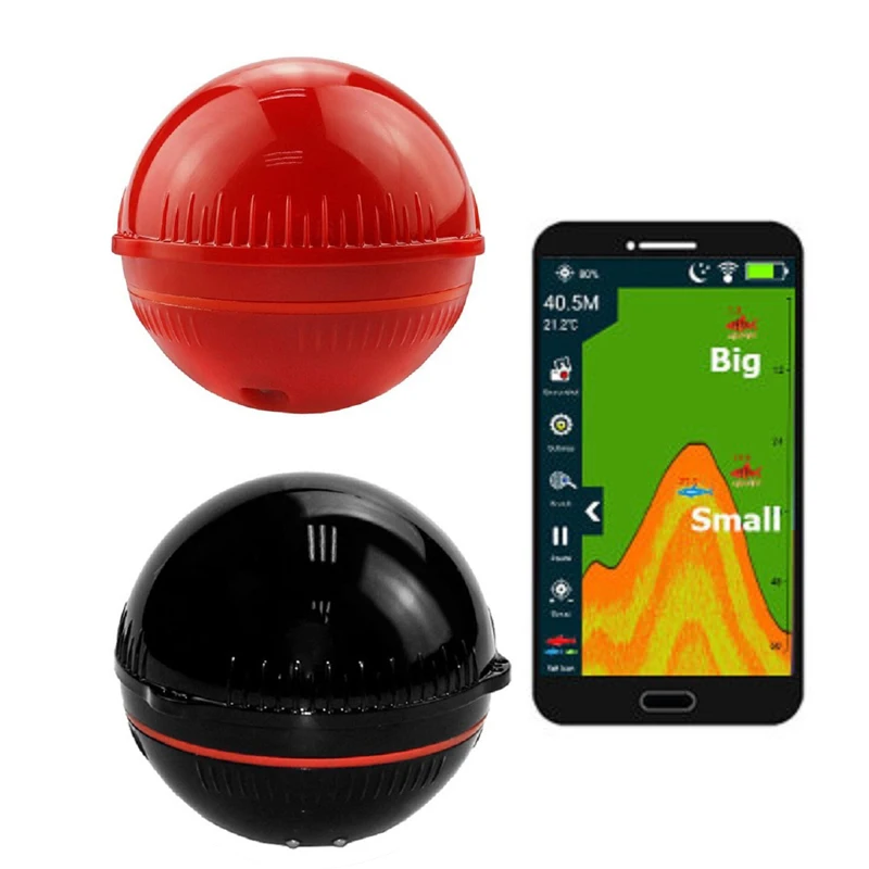 F3W Portable Fish Detector Wireless Fishing Echo Sounder 48M/160Ft Sonar Sensor Depth Finder Alarm Ios And | Спорт и развлечения