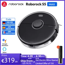 Roborock S5 Max robotlu süpürge ev için akıllı süpürme robotik temizleme Mope yükseltme Roborock S50 S55 S5 halı Robot