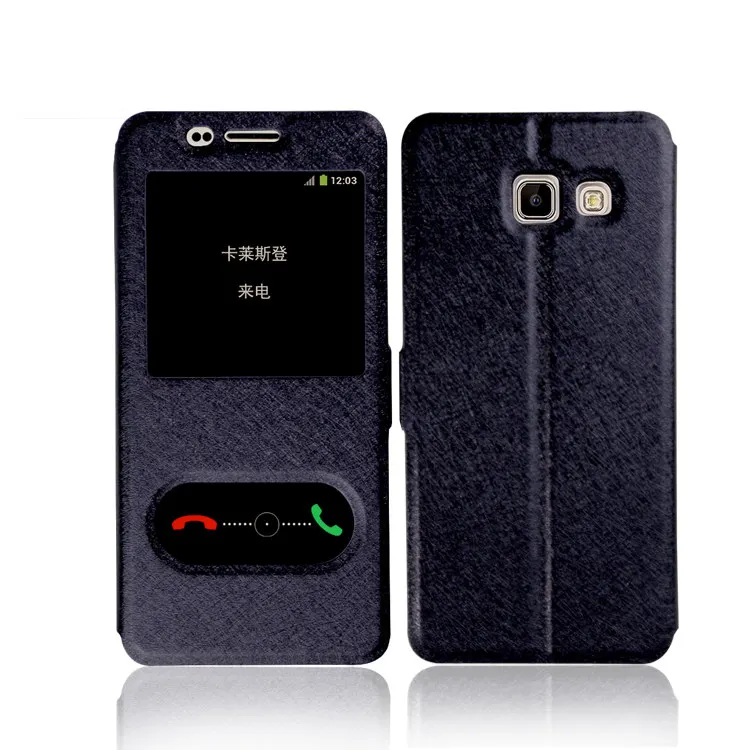 Black Умный кожаный флип-чехол для samsung A3 A4 A5 A6 A7 A8 A9 Plus Star Lite чехол-подставка - Цвет: Black