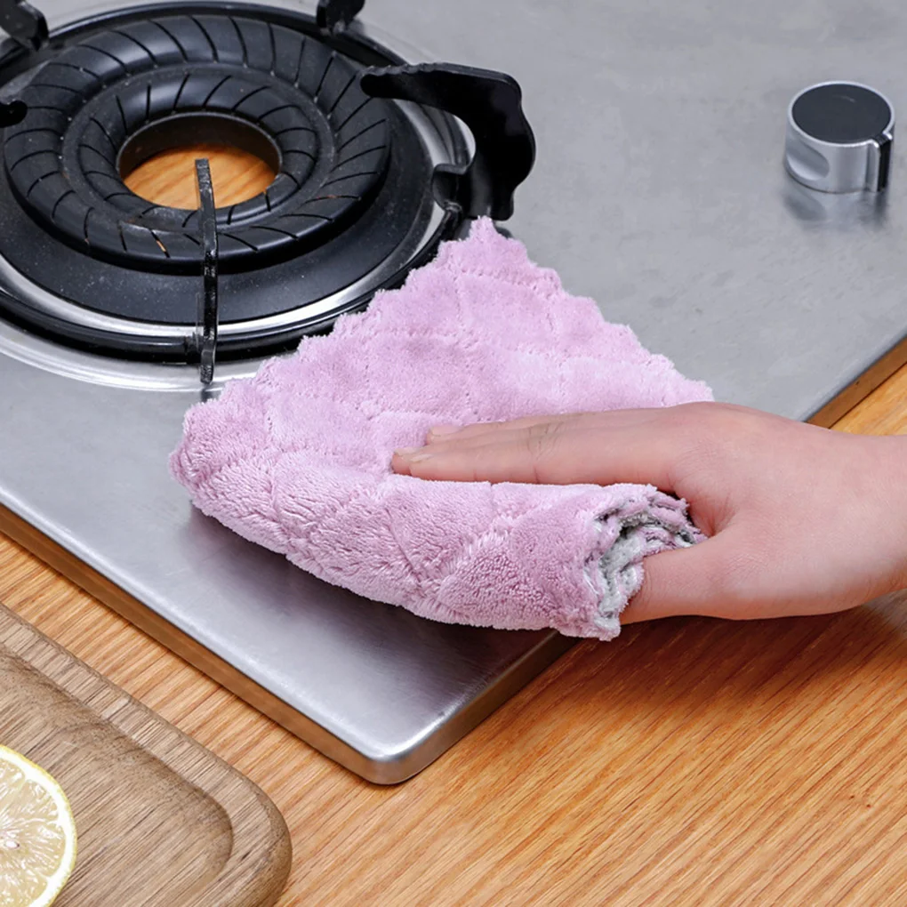 Dish-Cloth Towel Oil-Washing Kitchen Rag Tableware Absorbent Cleaning-Wipes Non-Stick
