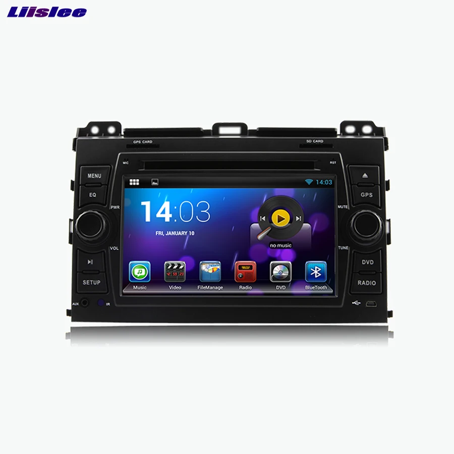 Liislee Android автомобильный gps-навигатор плеер для Toyota PRADO Cruiser 120 Мультимедиа Аудио