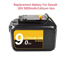 Turpow 18V 9.0Ah Replacement Li-ion Battery For Dewalt DCB200 DCB184 DCB181 for DeWalt MAX XR  power tool  lithium Batteries