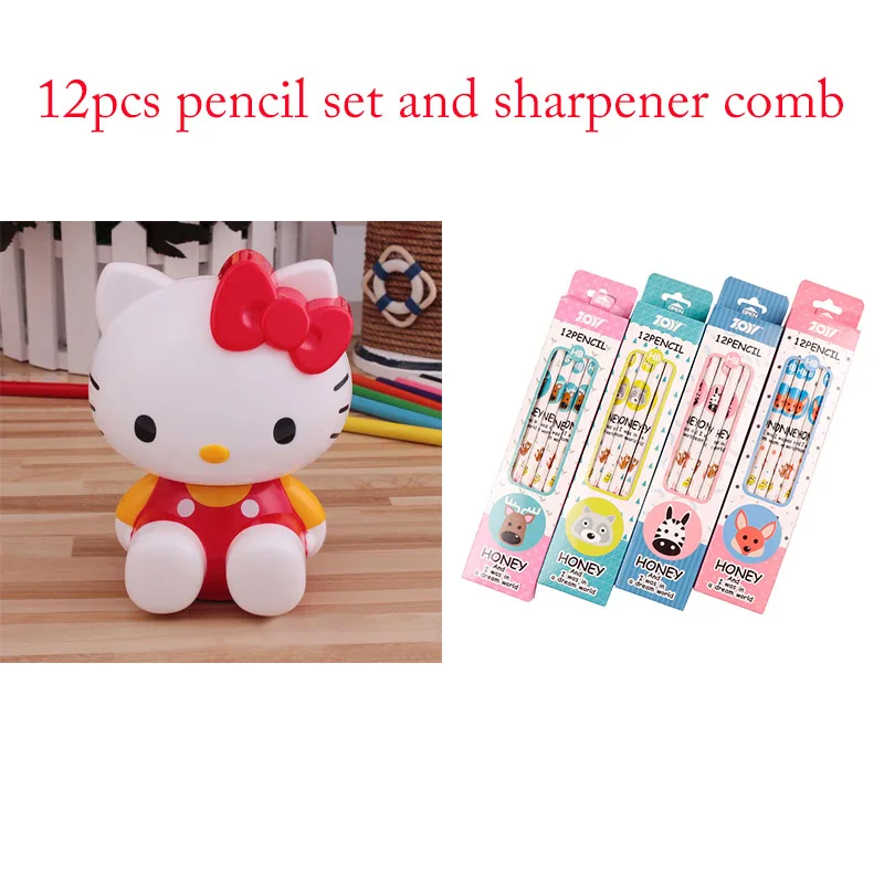 TOPSTHINK канцелярские карандаши точилка ручка поставщик креативная hello kitty Новинка точилка для девочек - Цвет: comb1