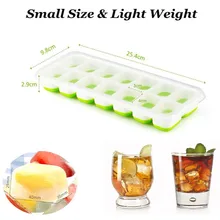 Горячая 14 сеток синий зеленый пластиковый лоток с формой для кубиков льда с прозрачной крышкой летняя форма для мороженого фруктовый куб формы