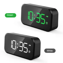 Réveil 6 horloge de Table de réglage de la luminosité 2 affichage de l'heure double réveil numérique avec Snooze horloges de LED de bureau électronique