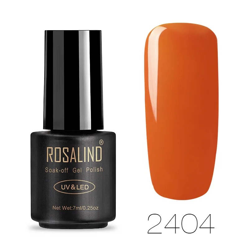 2404 Гель-лак для ногтей ROSALIND УФ-основа под лак гибридные Лаки Vernis Полупостоянный гель лак для маникюра ногтей - Цвет: 2404