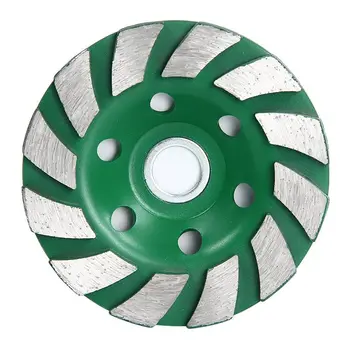 

HTHL-12 Segs 4 inch Concrete Turb Diamond Grinding Cup Wheel Disc Masonry Stone Cutting Tool For Angle Grinder