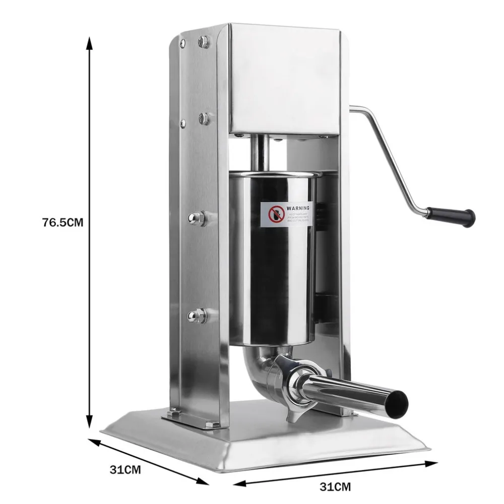 Прочный ручной колбасный шприц большой из нержавеющей стали 7л для наполнения колбасы машины бытовые кухонные инструменты