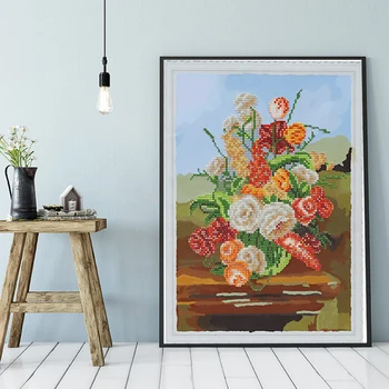 

Meian Diamond Painting Flowers Partial Wall Art Artwork for Kids 2019 New Arrivals Paint by Numbers Floral Home Decoration