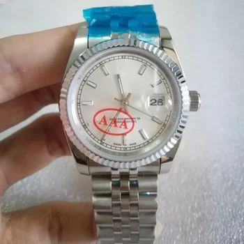 

luxury watch men AAA 36mm automatic mechanical No battery sweeping Date JUST stainless steel watches 2813 136