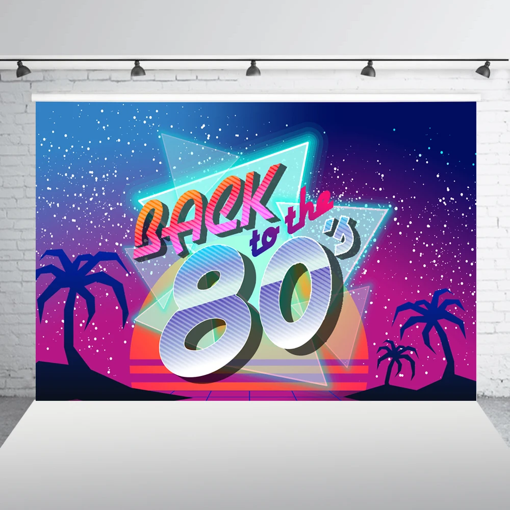 HUAYI 80 е тематический фон для фотографии 80s вечерние украшения фотосъемки