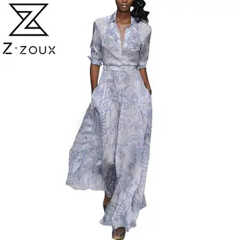 

Z-zoux Women Dress Long Sleeve Plus Size Print Dresses Vintage Sexy Long Summer Dresses Summer Clothes Women 2020 New Fashion