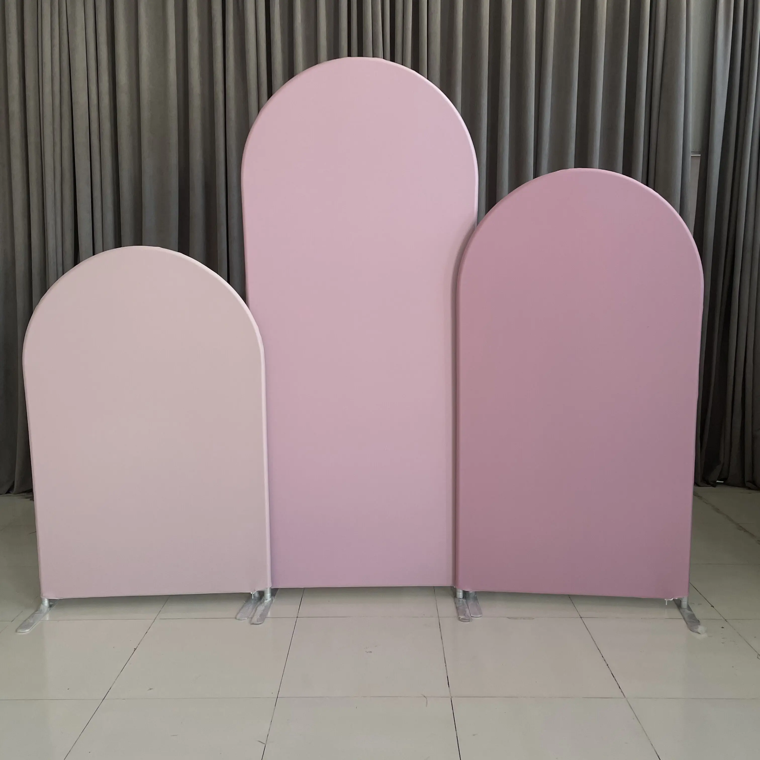 Wedding Baby Shower Photo Wall high quality fabric backdrop Custom color 20% OFF- 2pcs.++  Arched stand frame