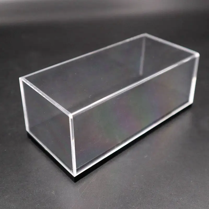 12cm Acrylic Case Display Box Transparent Dustproof with Black Base Storage Boxes for 1/64 Car Models 1pack 17 12cm kraft blank dried flowers birthday card for christmas wedding invitation card greeting cards with sunflower rose