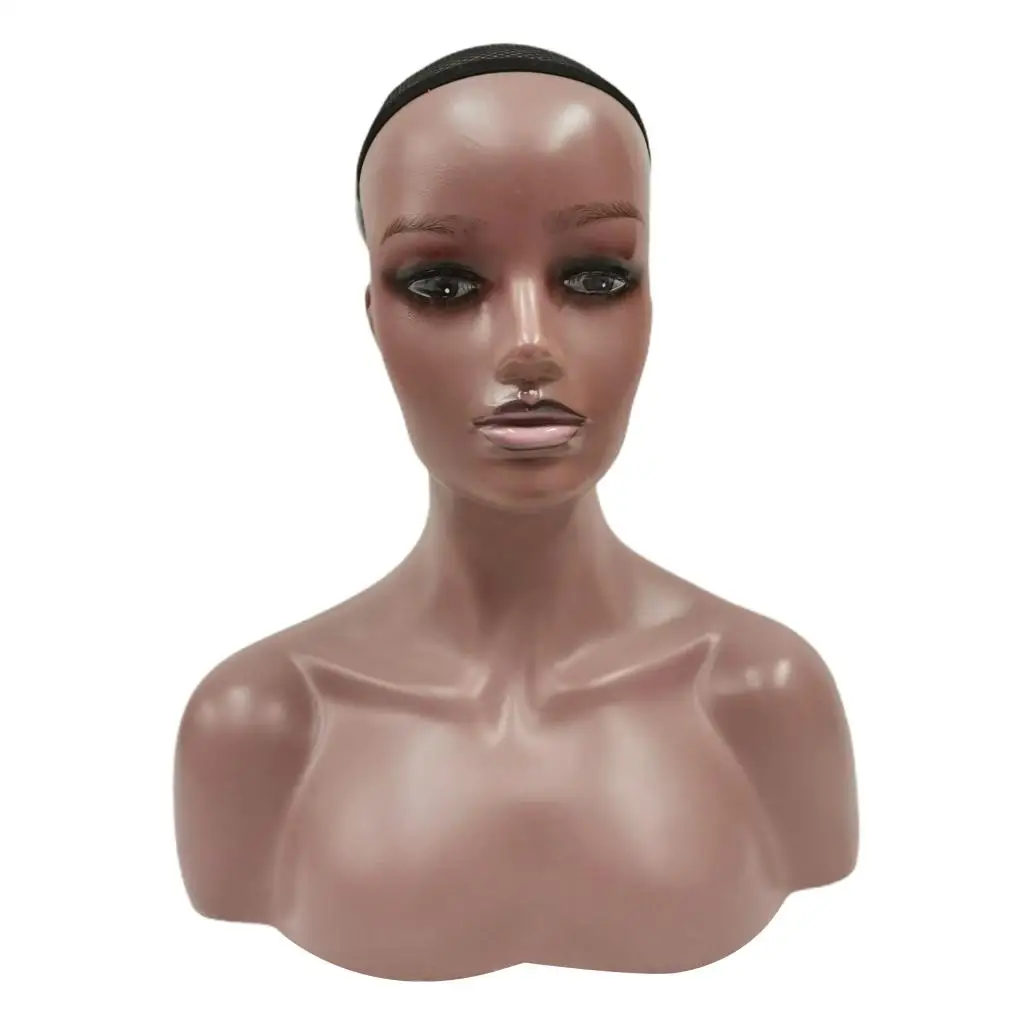 Fashion Mannequin Head With Shoulder Realistic Mannequin Head Model Pretty Female Mannequin Head